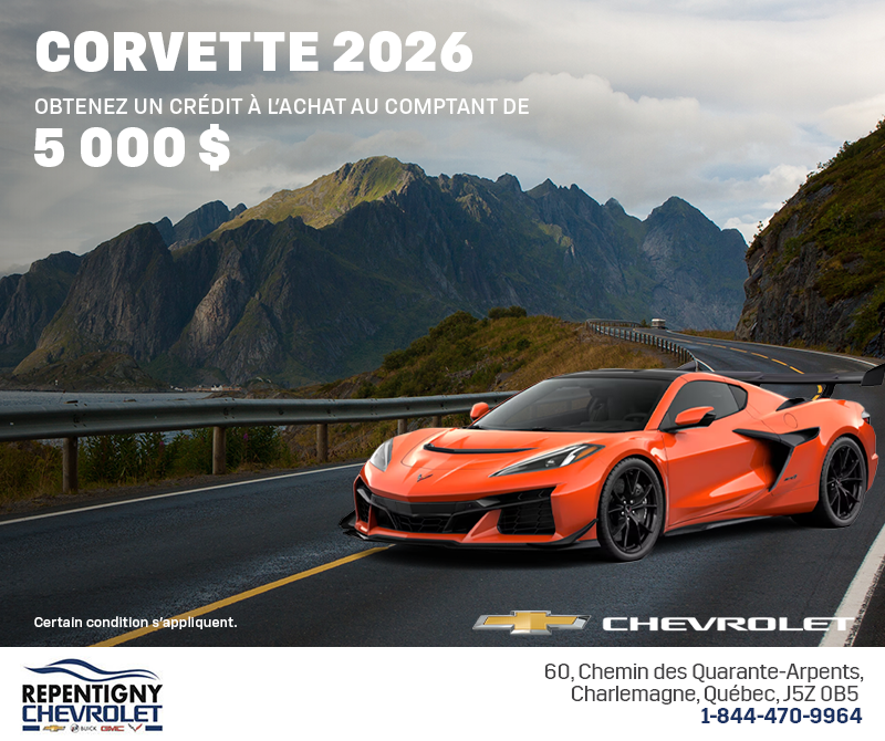 Procurez-vous le Chevrolet Corvette 2026