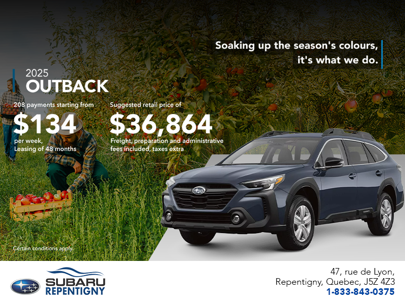 Get the 2025 Outback today!