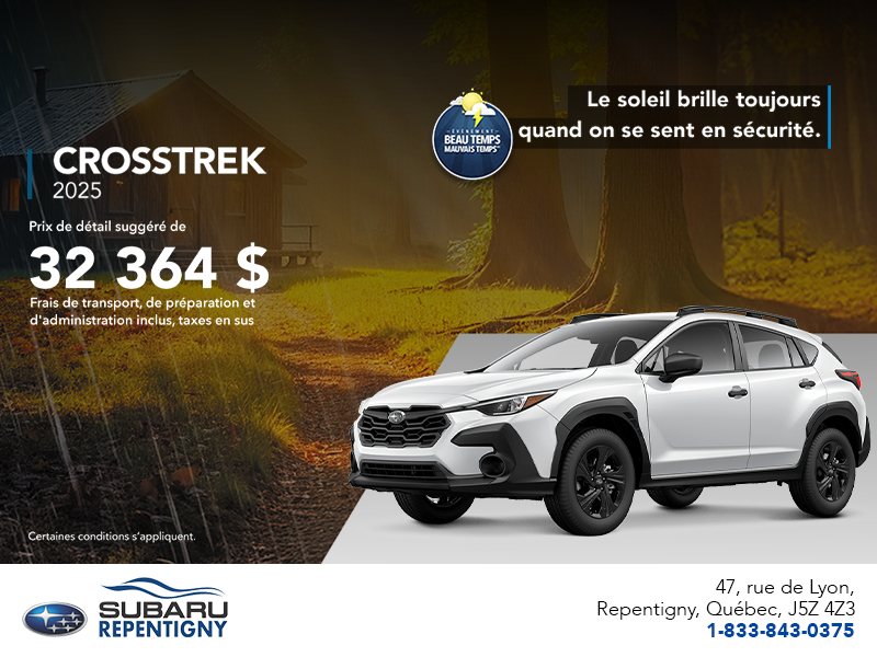 Procurez-vous le Crosstrek 2025!
