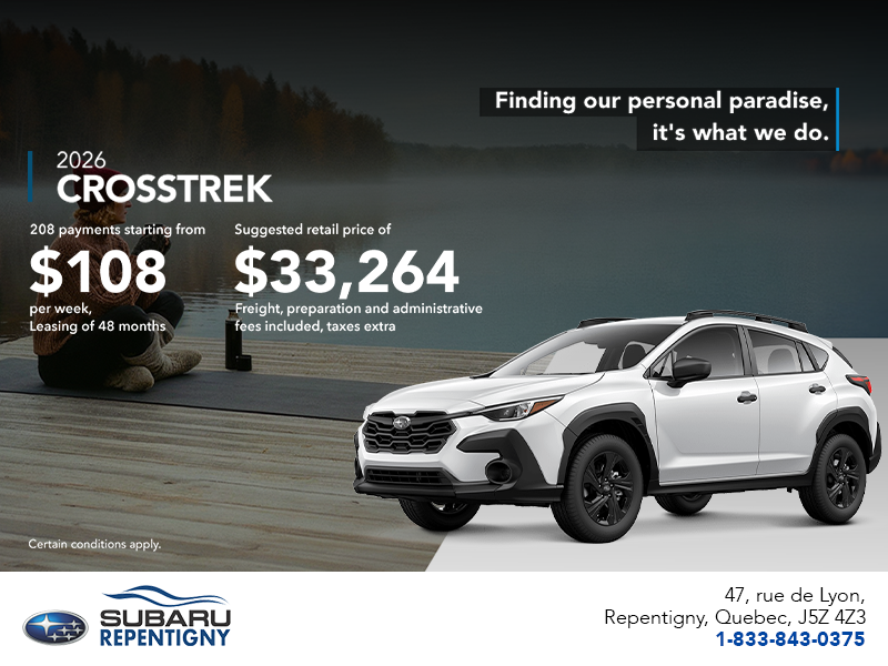 Get the 2026 Crosstrek today!