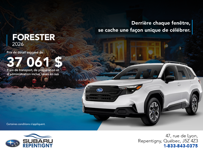 Procurez-vous le Forester 2026!