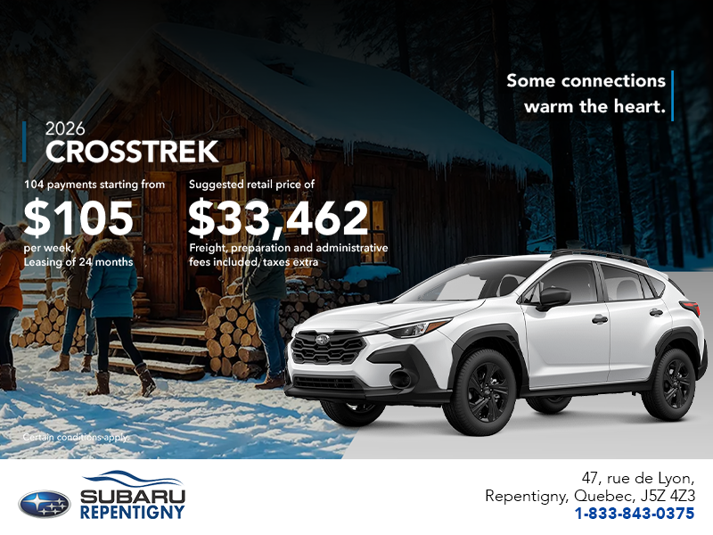 Get the 2026 Crosstrek today!