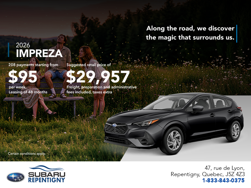 Get the 2026 Impreza!