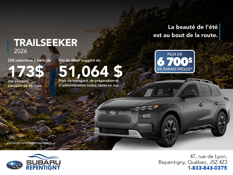 Procurez-vous le Trailseeker 2026!