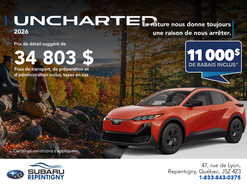 Subaru Uncharted 2026