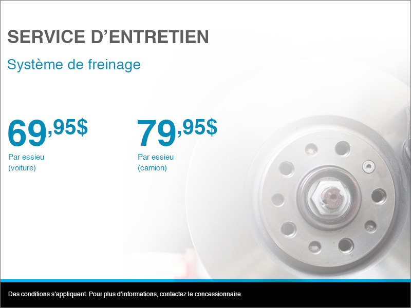 Entretien du système de freinage