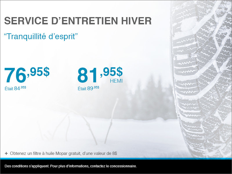 Service d'entretien hivernal
