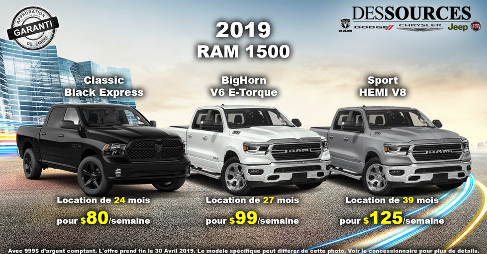 Procurez-vous le RAM 1500 2019